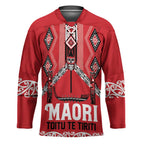 Toitu Te Tiriti Waitangi Hockey Jersey Red Wharenui House - Aussie Hoodie