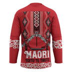 Toitu Te Tiriti Waitangi Hockey Jersey Red Wharenui House - Aussie Hoodie