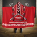 Toitu Te Tiriti Waitangi Hooded Blanket Red Wharenui House - Aussie Hoodie