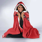 Toitu Te Tiriti Waitangi Hooded Blanket Red Wharenui House - Aussie Hoodie