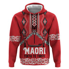 Toitu Te Tiriti Waitangi Hoodie Red Wharenui House - Aussie Hoodie