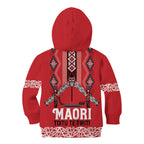 Toitu Te Tiriti Waitangi Kid Hoodie Red Wharenui House - Aussie Hoodie