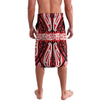 Toitu Te Tiriti Waitangi Lavalava Red Wharenui House - Aussie Hoodie