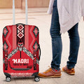 Toitu Te Tiriti Waitangi Luggage Cover Red Wharenui House - Aussie Hoodie
