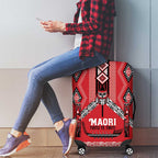 Toitu Te Tiriti Waitangi Luggage Cover Red Wharenui House - Aussie Hoodie