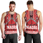 Toitu Te Tiriti Waitangi Men Tank Top Red Wharenui House - Aussie Hoodie
