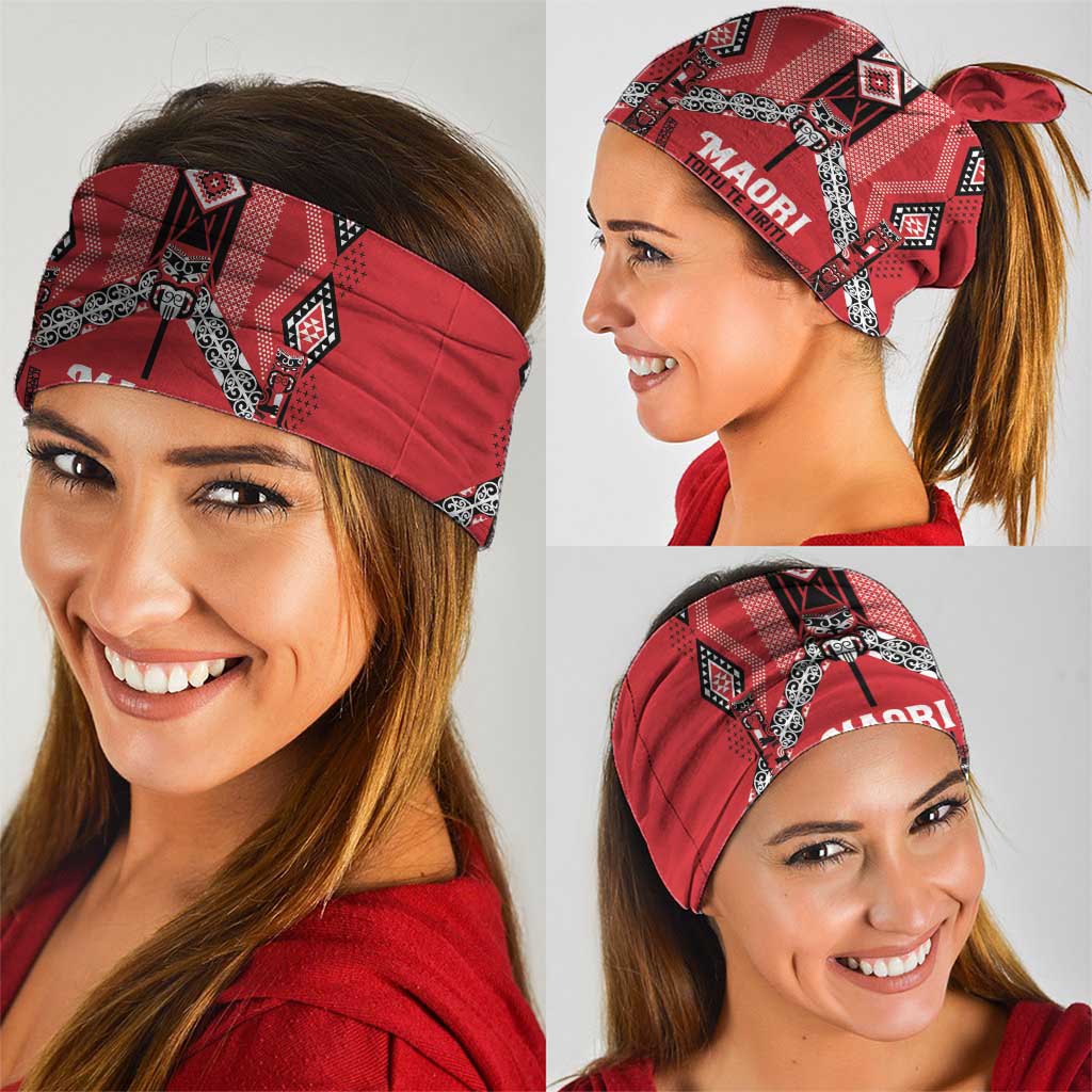 Toitu Te Tiriti Waitangi Neck Gaiter Red Wharenui House - Aussie Hoodie