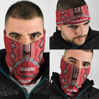 Toitu Te Tiriti Waitangi Neck Gaiter Red Wharenui House - Aussie Hoodie