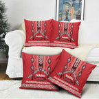 Toitu Te Tiriti Waitangi Pillow Cover Red Wharenui House - Aussie Hoodie