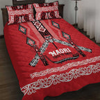 Toitu Te Tiriti Waitangi Quilt Bed Set Red Wharenui House - Aussie Hoodie