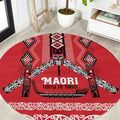 Toitu Te Tiriti Waitangi Round Carpet Red Wharenui House - Aussie Hoodie