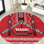 Toitu Te Tiriti Waitangi Round Carpet Red Wharenui House - Aussie Hoodie