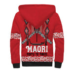 Toitu Te Tiriti Waitangi Sherpa Hoodie Red Wharenui House - Aussie Hoodie
