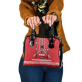 Toitu Te Tiriti Waitangi Shoulder Handbag Red Wharenui House - Aussie Hoodie