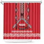 Toitu Te Tiriti Waitangi Shower Curtain Red Wharenui House - Aussie Hoodie