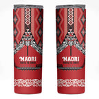 Toitu Te Tiriti Waitangi Skinny Tumbler Red Wharenui House - Aussie Hoodie