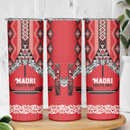 Toitu Te Tiriti Waitangi Skinny Tumbler Red Wharenui House - Aussie Hoodie