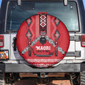 Toitu Te Tiriti Waitangi Spare Tire Cover Red Wharenui House - Aussie Hoodie