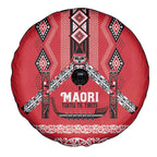 Toitu Te Tiriti Waitangi Spare Tire Cover Red Wharenui House - Aussie Hoodie