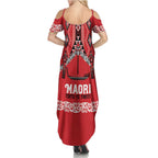 Toitu Te Tiriti Waitangi Summer Maxi Dress Red Wharenui House - Aussie Hoodie