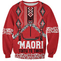 Toitu Te Tiriti Waitangi Sweatshirt Red Wharenui House - Aussie Hoodie