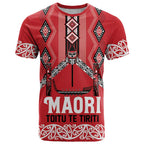 Toitu Te Tiriti Waitangi T Shirt Red Wharenui House - Aussie Hoodie