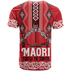 Toitu Te Tiriti Waitangi T Shirt Red Wharenui House - Aussie Hoodie