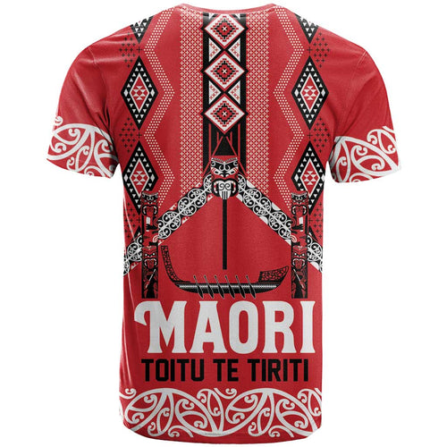 Toitu Te Tiriti Waitangi T Shirt Red Wharenui House - Aussie Hoodie