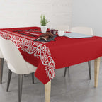 Toitu Te Tiriti Waitangi Tablecloth Red Wharenui House - Aussie Hoodie