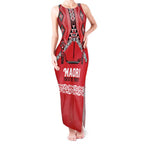 Toitu Te Tiriti Waitangi Tank Maxi Dress Red Wharenui House - Aussie Hoodie