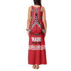Toitu Te Tiriti Waitangi Tank Maxi Dress Red Wharenui House - Aussie Hoodie
