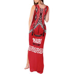 Toitu Te Tiriti Waitangi Tank Maxi Dress Red Wharenui House - Aussie Hoodie