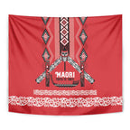 Toitu Te Tiriti Waitangi Tapestry Red Wharenui House - Aussie Hoodie