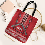 Toitu Te Tiriti Waitangi Tote Bag Red Wharenui House - Aussie Hoodie