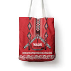 Toitu Te Tiriti Waitangi Tote Bag Red Wharenui House - Aussie Hoodie