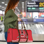 Toitu Te Tiriti Waitangi Travel Bag Red Wharenui House - Aussie Hoodie