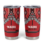 Toitu Te Tiriti Waitangi Tumbler Cup Red Wharenui House - Aussie Hoodie
