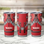 Toitu Te Tiriti Waitangi Tumbler Cup Red Wharenui House - Aussie Hoodie