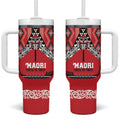 Toitu Te Tiriti Waitangi Tumbler With Handle Red Wharenui House - Aussie Hoodie
