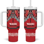 Toitu Te Tiriti Waitangi Tumbler With Handle Red Wharenui House - Aussie Hoodie