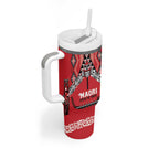 Toitu Te Tiriti Waitangi Tumbler With Handle Red Wharenui House - Aussie Hoodie