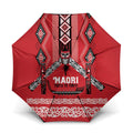 Toitu Te Tiriti Waitangi Umbrella Red Wharenui House - Aussie Hoodie