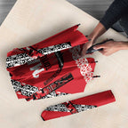 Toitu Te Tiriti Waitangi Umbrella Red Wharenui House - Aussie Hoodie