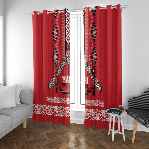 Toitu Te Tiriti Waitangi Window Curtain Red Wharenui House - Aussie Hoodie