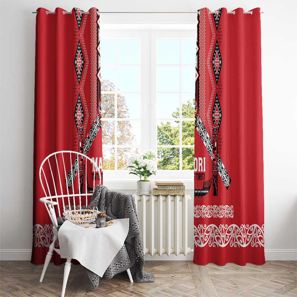 Toitu Te Tiriti Waitangi Window Curtain Red Wharenui House - Aussie Hoodie