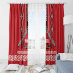 Toitu Te Tiriti Waitangi Window Curtain Red Wharenui House - Aussie Hoodie