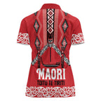 Toitu Te Tiriti Waitangi Women Polo Shirt Red Wharenui House - Aussie Hoodie