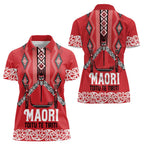 Toitu Te Tiriti Waitangi Women Polo Shirt Red Wharenui House - Aussie Hoodie