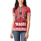 Toitu Te Tiriti Waitangi Women Polo Shirt Red Wharenui House - Aussie Hoodie