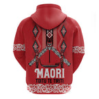 Toitu Te Tiriti Waitangi Zip Hoodie Red Wharenui House - Aussie Hoodie